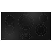 GE Profile 36-in Built-in Electric Cooktop with Touch Controls - Black - 5 Elements
