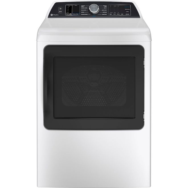 GE Profile 7.3-cu ft White 27-in Electric Dryer - Smart Features