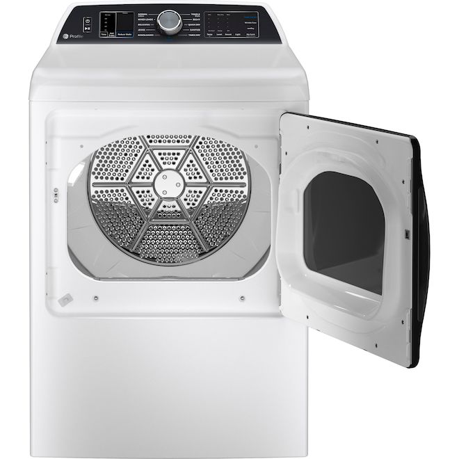 GE Profile 7.3-cu ft White 27-in Electric Dryer - Smart Features