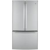 GE 23.1-ft³ Stainless Steel Bottom-Freezer French Door Refrigerator - Ice Dispenser