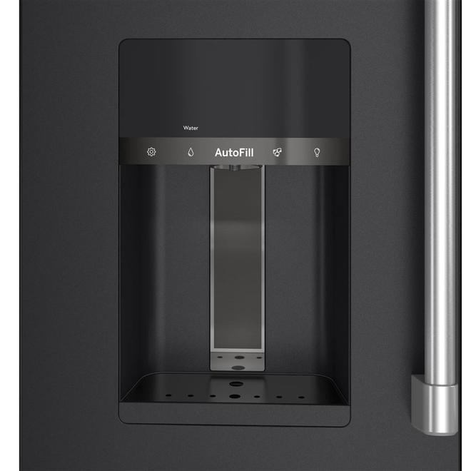 Café 36-in Matte Black Bottom-Freezer 4-Door Refrigerator - External Filtered Water Dispenser