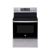 GE 30-in Smooth Surface 5 Elements Self-Clean Oven Freestanding Electric Range Stainless Steel