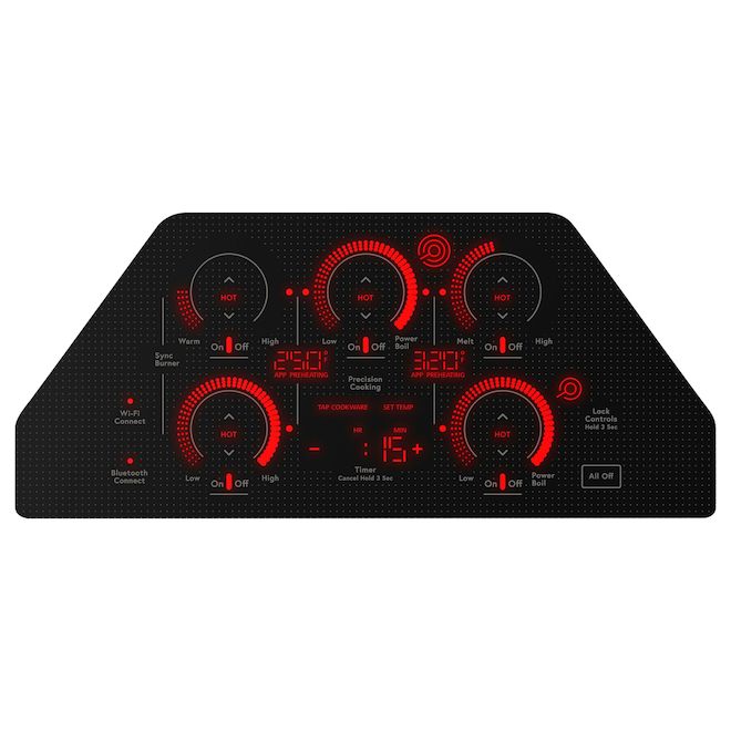 Table de cuisson encastrée intelligente en acier inoxydable 36 po à 5 éléments Café