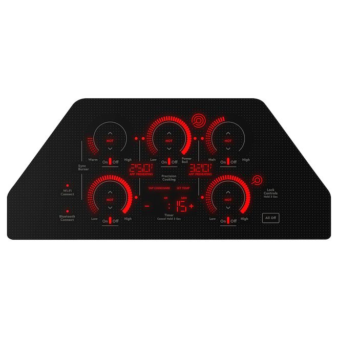 GE Café 30-in Smart Electric Built-in Black Cooktop with Touch-Controls