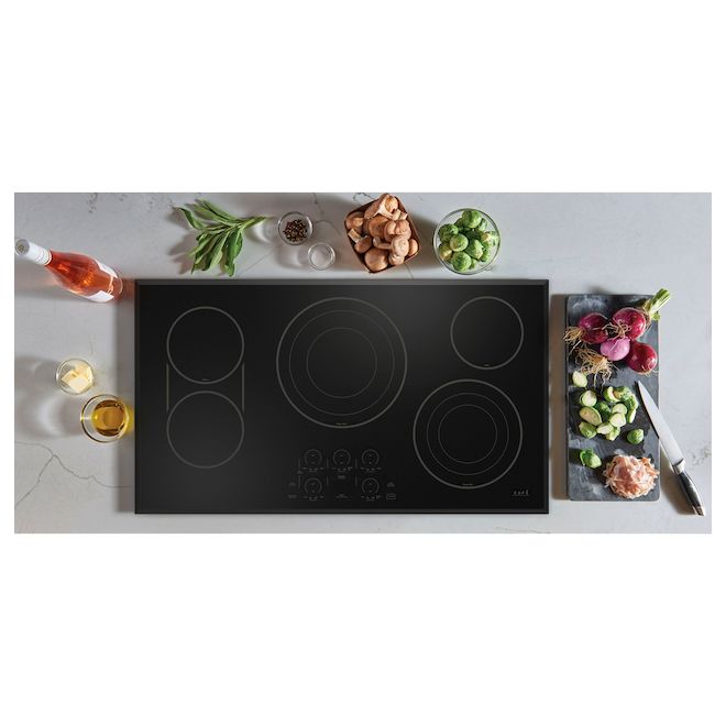 CAFE Café 36in 5Elements Smart Electric Builtin Black Cooktop with
