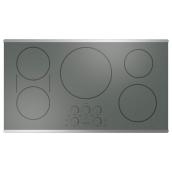 Cafe 36-in 5-Elements Stainless Steel Induction Cooktop with Touch Controls