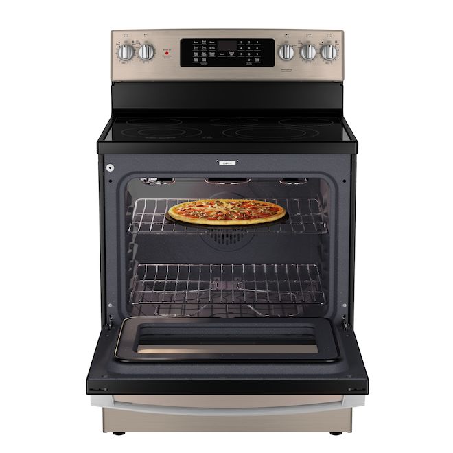 GE 30 In Slate Freestanding Electric Range With Steam Self Cleaning 5   23086147e L 