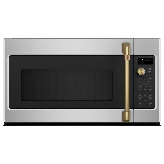 Café Brushed Brass Microwave Handle and Knob Kit