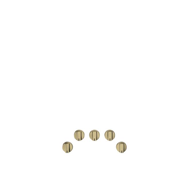 Café 36-In Gas Cooktop Brushed Brass Knob Kit - 5/pack