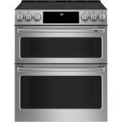 Café 30-in Smooth Surface 5-Element 4.3/2.4-Ft³ Convection Oven Built-In Dual Oven Electric Range