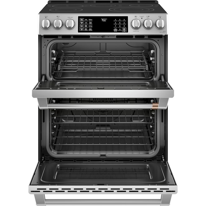 Café 30-in Smooth Surface 5-Element 4.3/2.4-Ft³ Convection Oven Built-In Dual Oven Electric Range