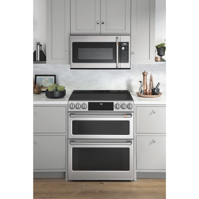 Café 30-in Smooth Surface 5-Element 4.3/2.4-Ft³ Convection Oven Built-In Dual Oven Electric Range