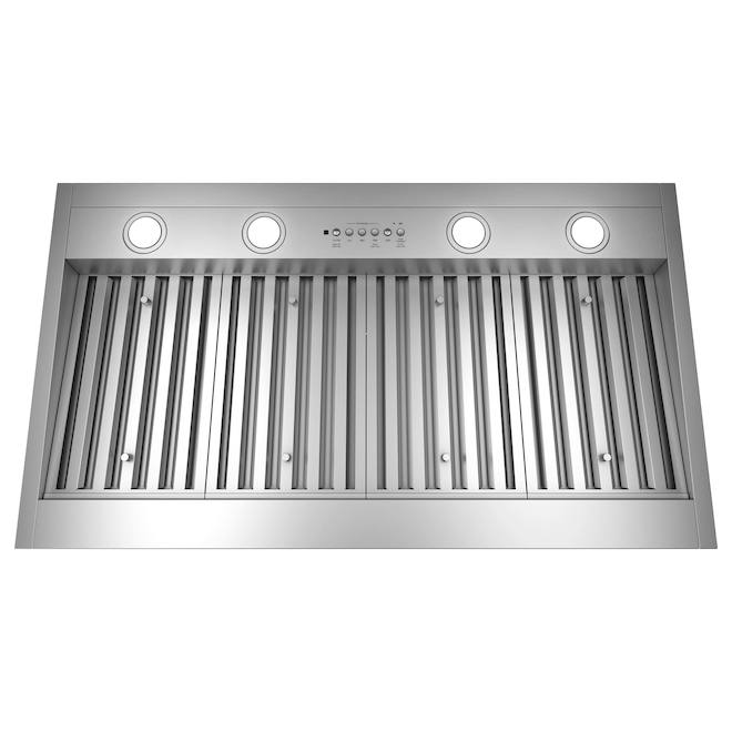 GE 40-in Ducted 1220 CFM Stainless Steel Wall-Mounted Range Hood Insert with Baffle Filter