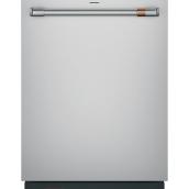 GE Café 44-dB 24-in Hidden Control Built-in Smart Dishwasher in Stainless Steel