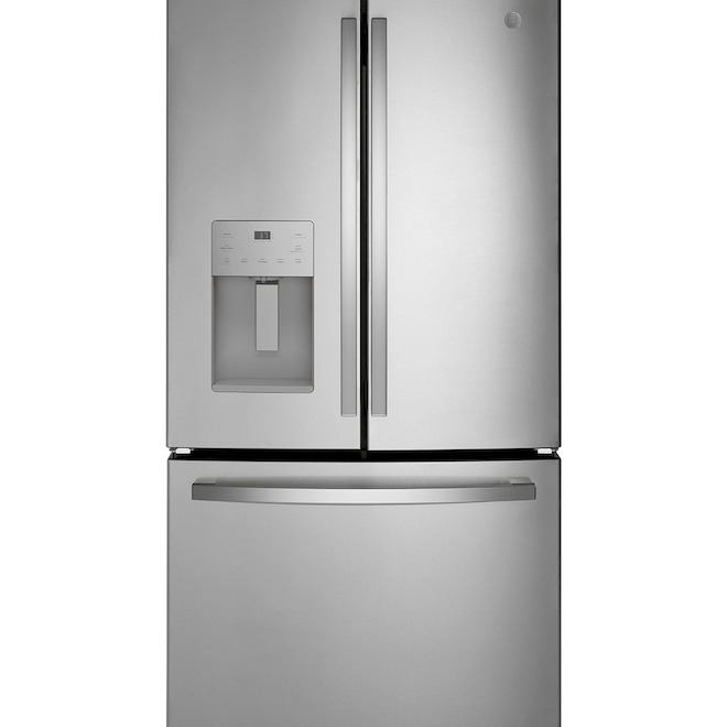 GE French-Door 20.6-cu.ft. Bottom-Freezer Refrigerator - Stainless Steel