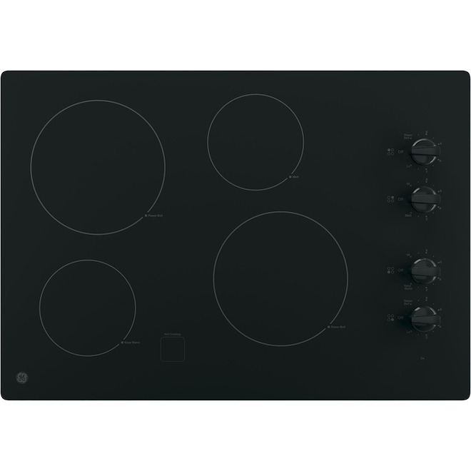 GE Electric Built-In Glass Cooktop 30-in - Black