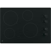 GE Electric Built-In Glass Cooktop 30-in - Black