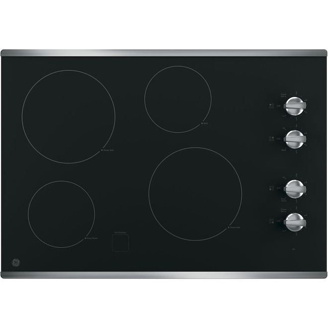 GE Electric Built-In Glass Cooktop 30-in - Stainless Steel