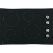 GE Electric Built-In Glass Cooktop 30-in - Stainless Steel