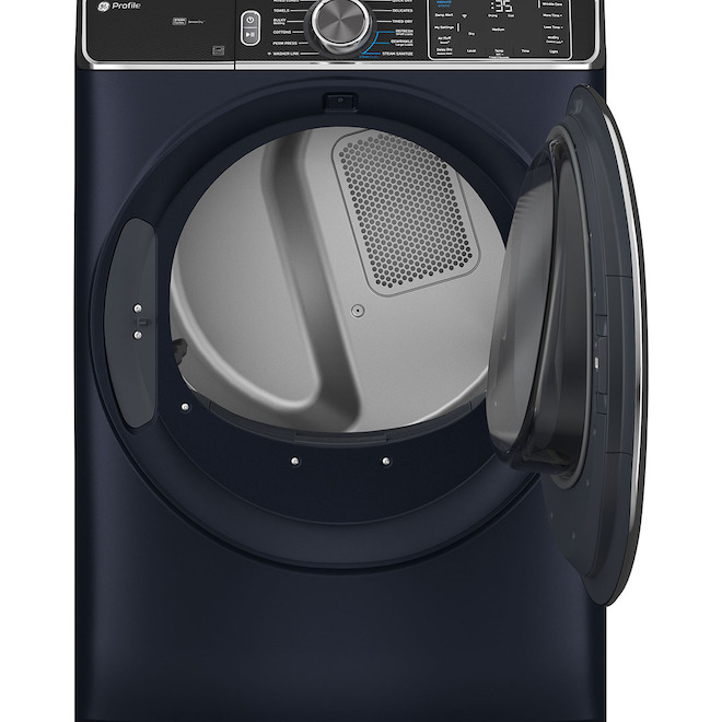 Profile GE 7.8-cu.ft. Electric Dryer with Steam Cycle and Washer Link Feature - Sapphire Blue