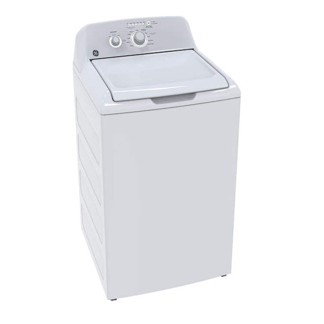 GE Appliances Electric Washer Top Load 4.4-cu-ft with Agitator - White