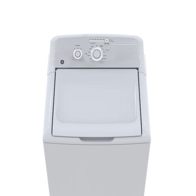 GE Appliances Electric Washer Top Load 4.4-cu-ft with Agitator - White