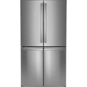 GE Profile 28.4-ft³ 4-Door French Door Refrigerator with Water/Ice External Dispenser - Stainless Steel