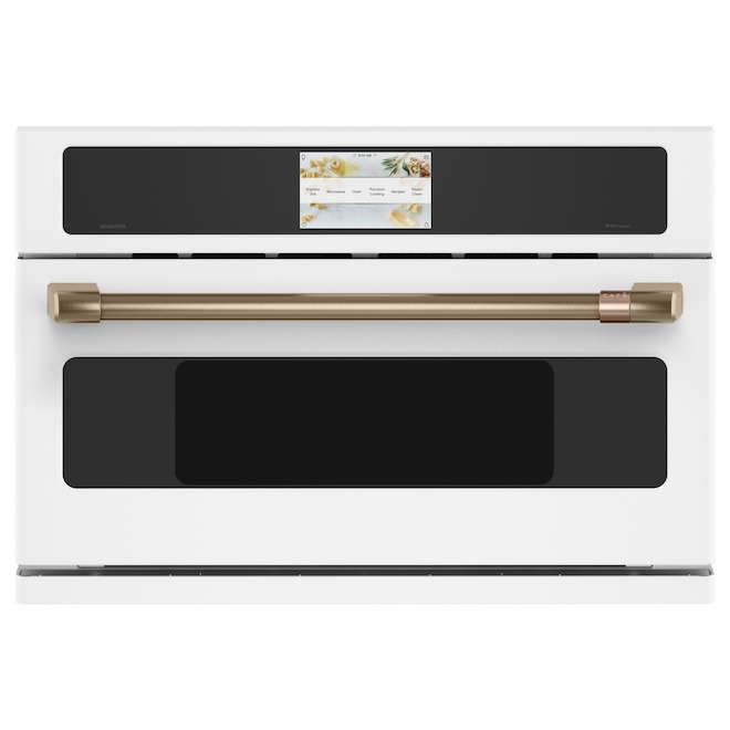 Café 1.7-ft³ Touch-Display Single Microwave and Wall Oven Combo - Matte White