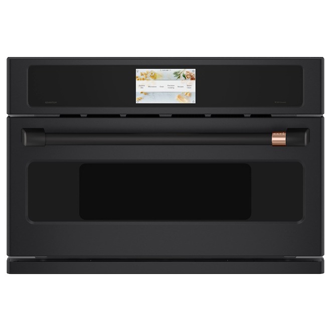 Café 1.7-ft³ Touch-Display Single Microwave and Wall Oven Combo - Matte Black