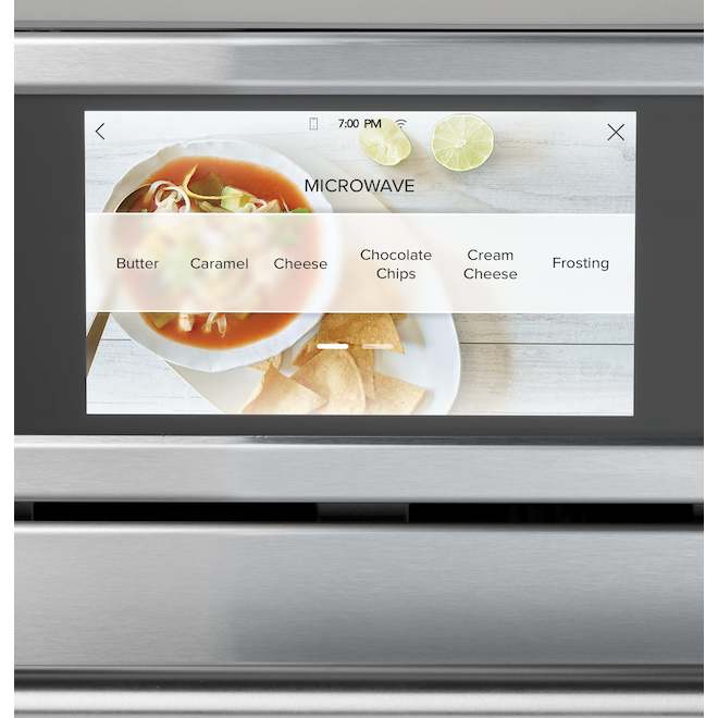 Café 1.7-ft³ Touch-Display Single Microwave and Wall Oven Combo - Matte Black