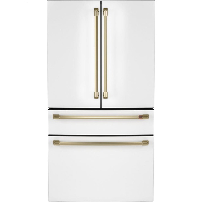 CAFÉ Refrigerator French-Door 36-in 23.2-ft³ with Auto-Fill Pitcher - Matte White