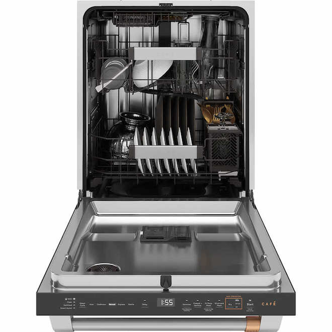 Café 24-in 39 dBA Hidden Commands Bar Handle Built-in Dishwasher - Black