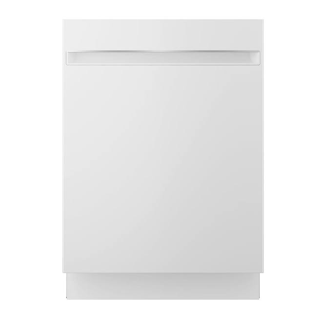 GE 24-in 50 dB Hidden Controls Built-In Dishwasher - White