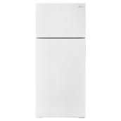 Réfrigérateur à congélateur supérieur Amana, 28 po, porte à compartiments multiples, 16 pi³, blanc