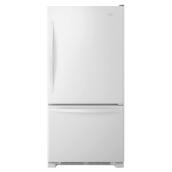 Whirlpool Bottom-Freezer Refrigerator - LED Lighting - 30-in - 19-cu ft - White