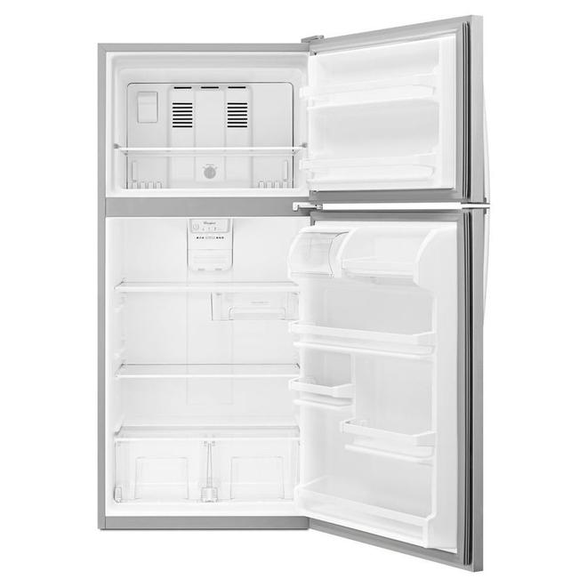 Whirlpool 30-in 18.2-cu ft Stainless Steel Top-Freezer Refrigerator with 2 Humidity-Controlled Crispers