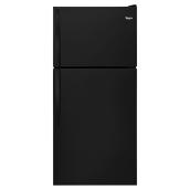 Whirlpool Top-Freezer Refrigerator - 30-in - 2 Humidity-Controlled Crispers - 18.2-cu ft - Black