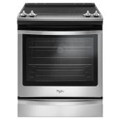 Whirlpool Slide-in Convection Electric Range - Self-Cleaning Option - 6.4-cu ft - 30-in - Stainless Steel