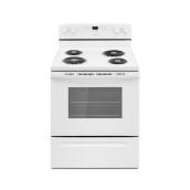 Amana 30-in Freestanding 4-Coil Electric Range Touch Controls White
