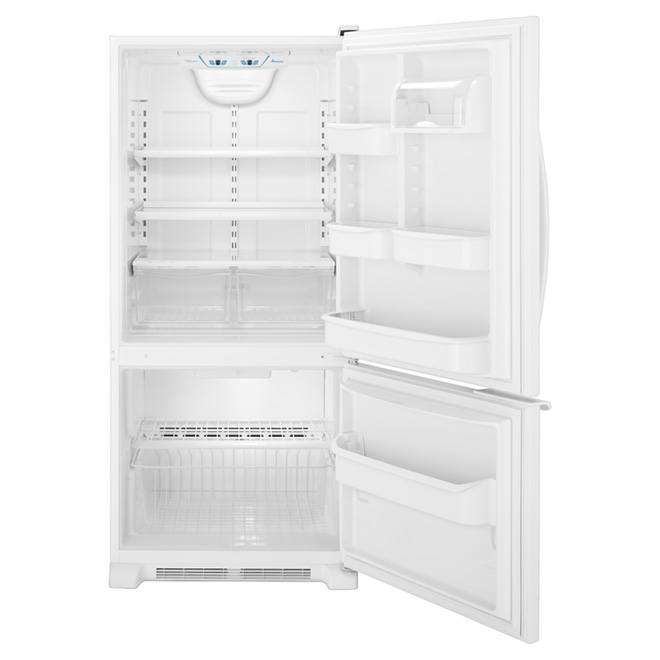 AMANA Réfrigérateur à congélateur inférieur 30, 18,7 pi³, blanc