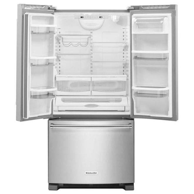 KitchenAid French Door Refrigerator - Energy Star - 33-in - 22-cu ft - Stainless Steel