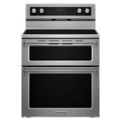 KitchenAid Electric Double Oven Convection Range - 30-in - 6.7-cu ft - Stainless Steel
