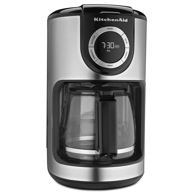 Stainless Steel Carafe Coffee Maker 12 Cup kitchenaid coffee maker 12 cup stainless steel black glass carafe kcm1202ob rona