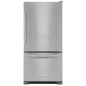 Kitchen Aid 33-in Bottom-Freezer Refrigerator - 22 cu. ft. - Stainless Steel