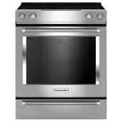 KitchenAid Slide-In Convection Range - Baking Drawer - 5 Elements - 30-in - 7.1-cu ft - Stainless Steel