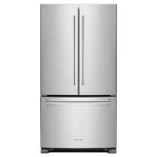 Réfrigérateur à portes françaises KitchenAid, 36 po, 20 pi³, acier inoxydable