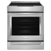 KitchenAid 4-Element Induction Front Control Built-In Range - 7.1-cu ft - 30-in - Stainless Steel