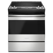 Amana Slide-In 4 Ceramic Glass Elements Electric Range - 30-in - 4.8-cu ft - Stainless Steel