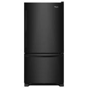 Whirlpool Bottom-Freezer Refrigerator with Built-In Ice Maker - 33-in - 22-cu ft - Black