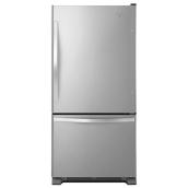 Réfrigérateur à congélateur en bas Whirlpool, homologué ENERGY STAR, 33 po, 22 pi³, acier inoxydable